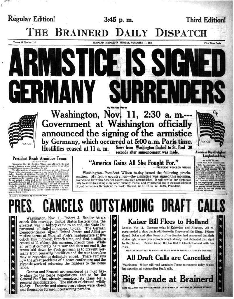 ArmisticeNewspaper